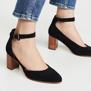 Soludos | Soludos Gemma Black Suede Heel with Ankle Strap, Size 9.5 NYE Holiday